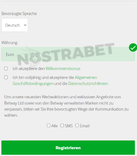 betway Bonuscode eingeben