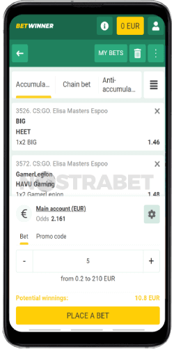 betwinner esports betting mobile