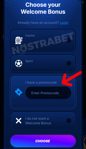 Boomerang Bet promo code enter