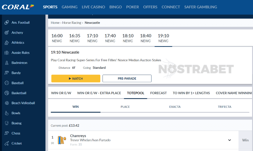 coral tote betting