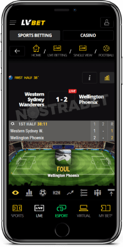 LVBET Live Sports on iOS